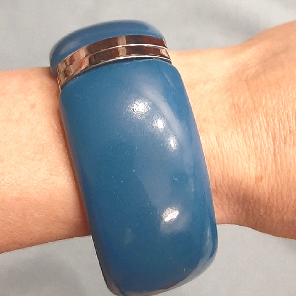 Deep Turquoise, Silver Bracelet
